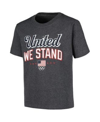 Big Boys and Girls Team USA Heather Charcoal Victory T-Shirt