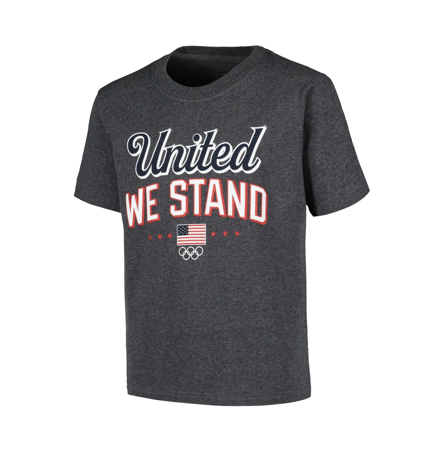 Детская футболка Outerstuff Team USA Heather Charcoal Victory — фото 3