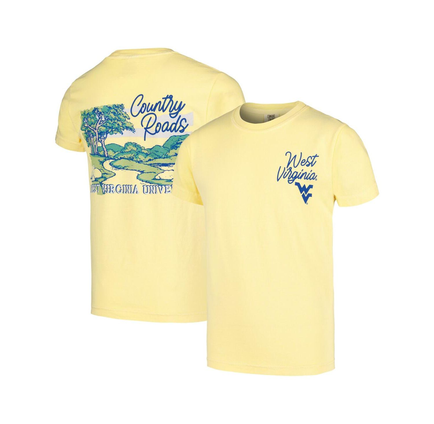 Big Boys and Girls Gold West Virginia Mountaineers Hyperlocal Comfort Colors T-Shirt
