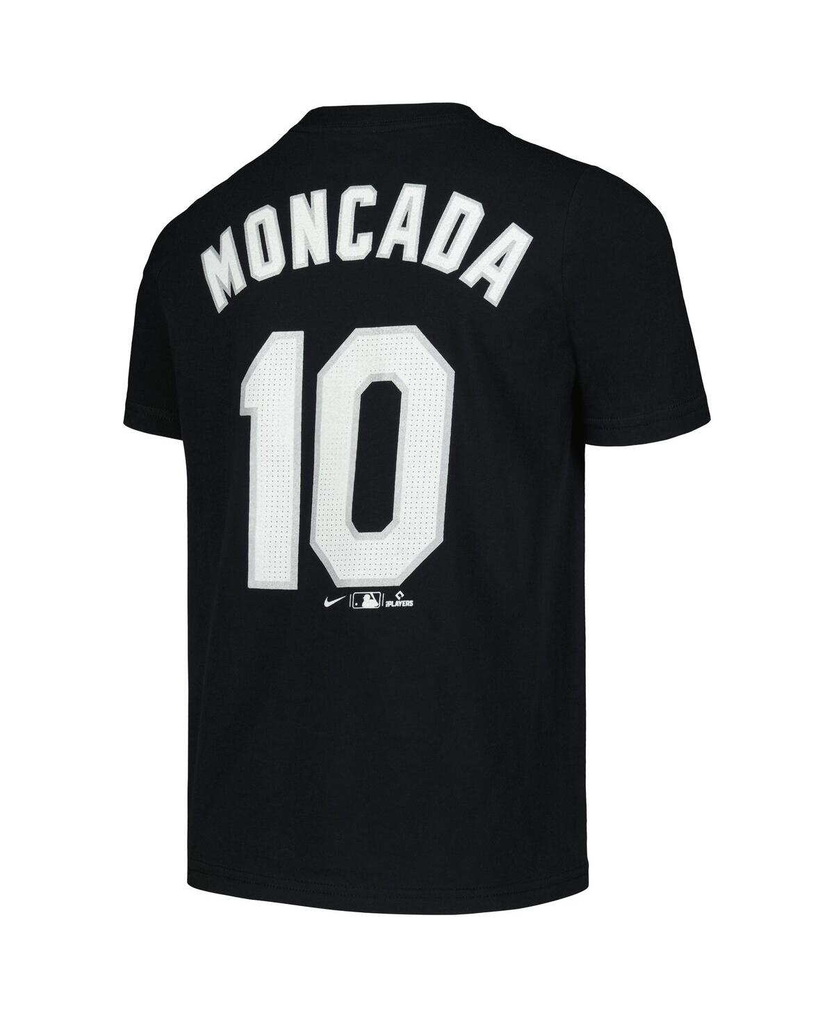 Nike Big Boys And Girls Yoan Moncada Black Chicago White Sox Home Player Name Number T-shirt In Black