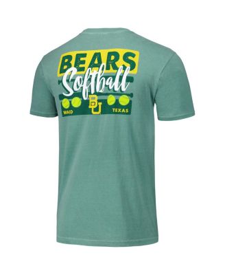 Men's and Women's Green Baylor Bears Gritty Softball Bats Comfort Colors T-Shirt