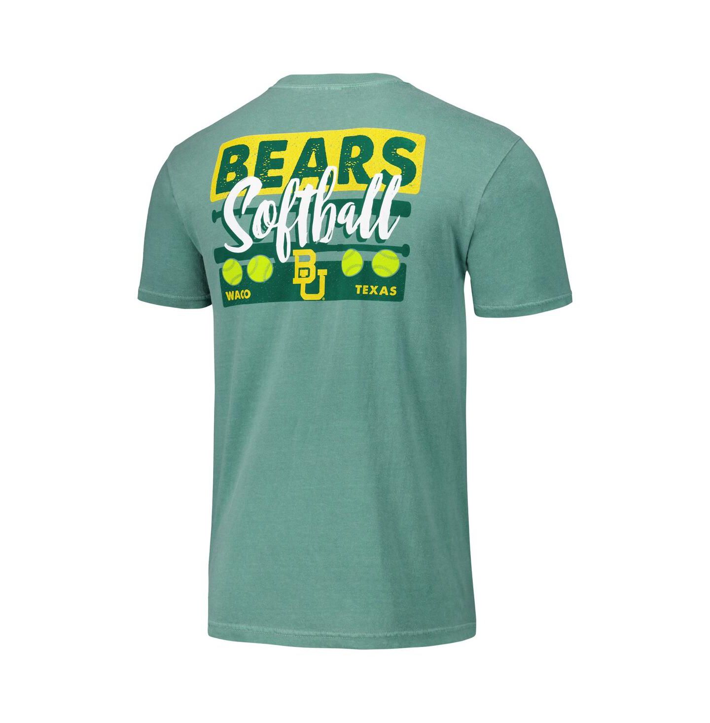 Футболка Image One Green Baylor Bears Gritty Softball Bats Comfort Colors — фото 3