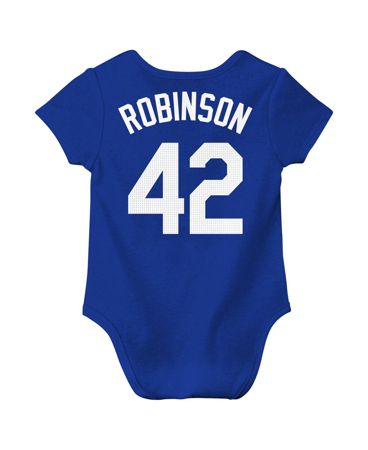 Nike Baby Boys And Girls Jackie Robinson Royal Los Angeles Dodgers Fuse Name Number Bodysuit In Royal