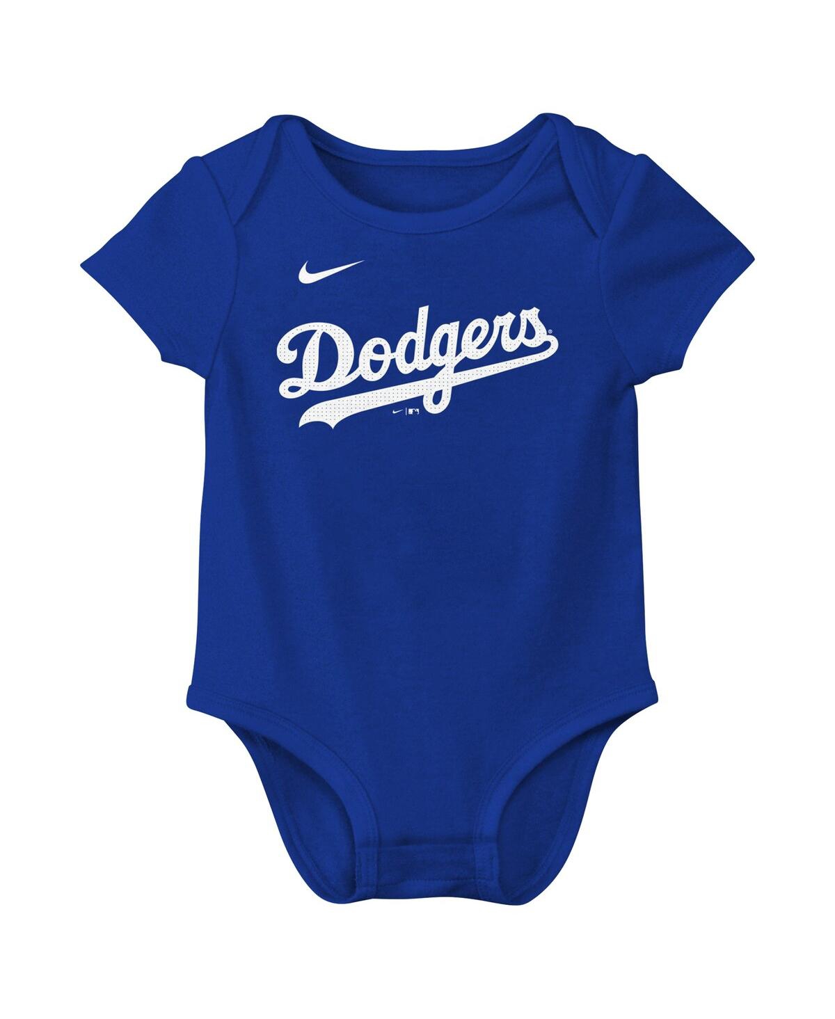 Nike Baby Boys And Girls Jackie Robinson Royal Los Angeles Dodgers Fuse Name Number Bodysuit In Royal