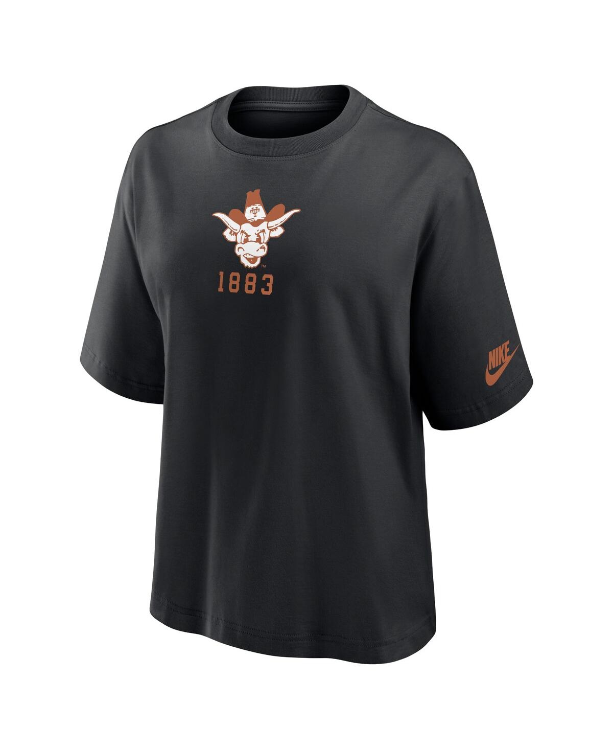 Nike Texas Longhorns Legacy Established Boxy  Women's College T-shirt In Black