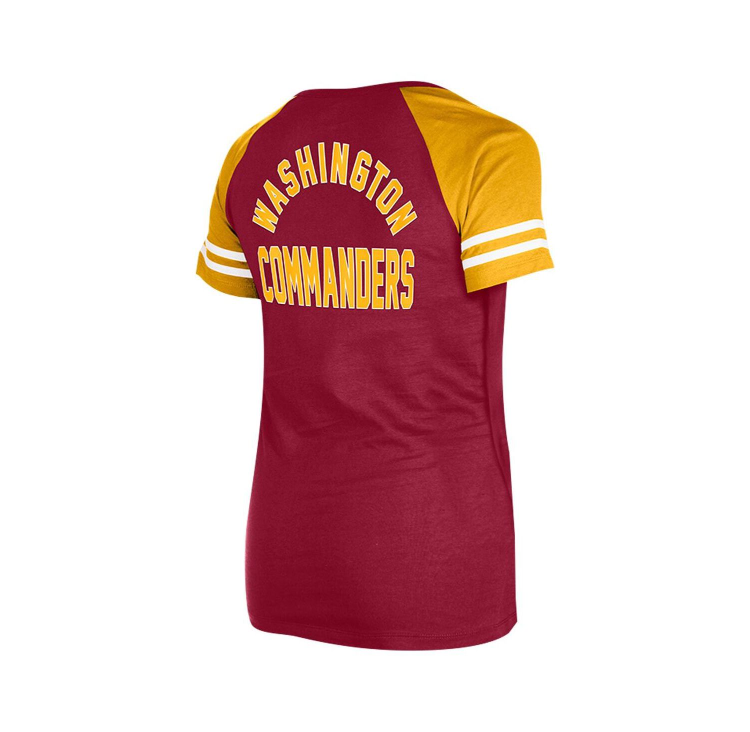 Women's Burgundy Washington Commanders Lace-Up Raglan T-Shirt
