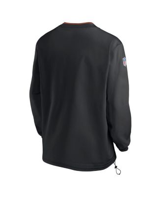 Men's Black Cincinnati Bengals Sideline Pullover Wind Shirt