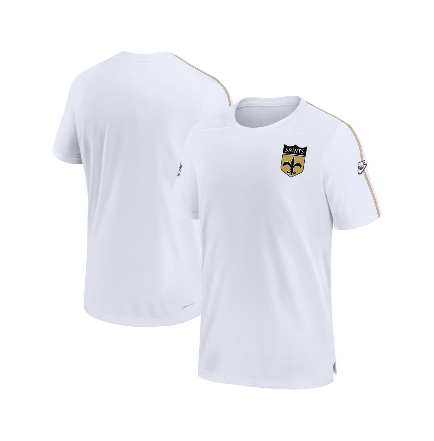 Мужской топ Nike White New Orleans Saints Sideline Alternate Logo Coach Performance — фото 1