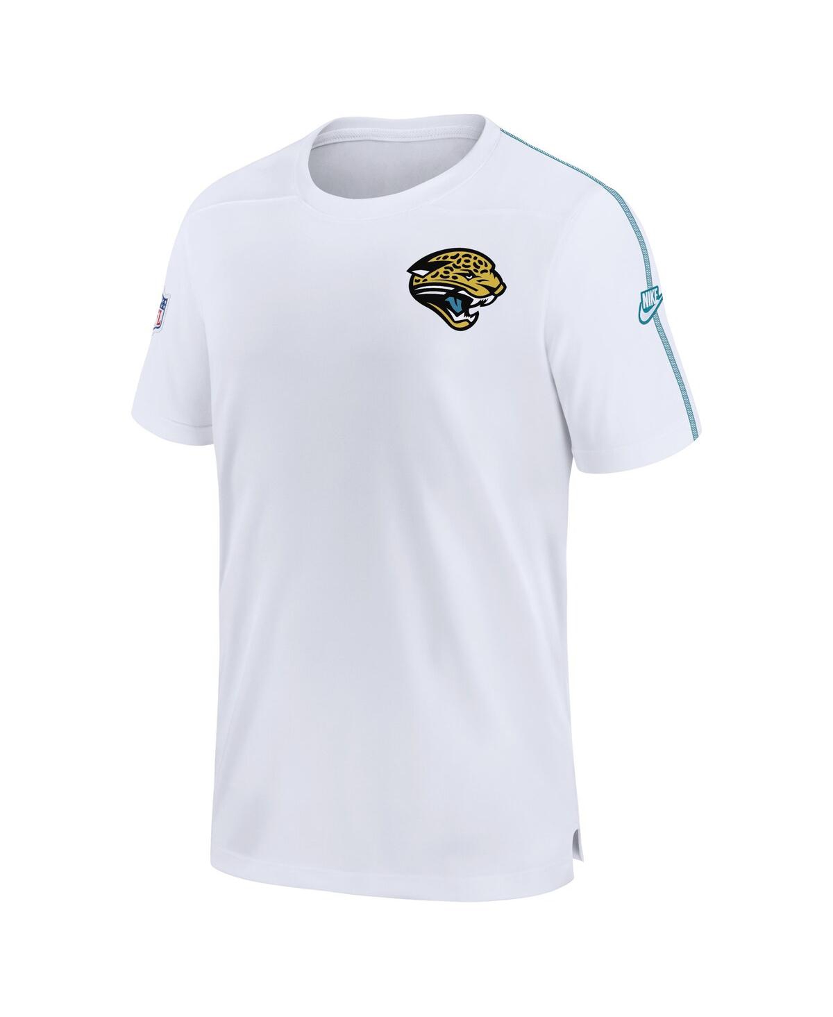 Nike Men's White Jacksonville Jaguars Throwback Sideline Alternate Logo Coach Performance Top In White