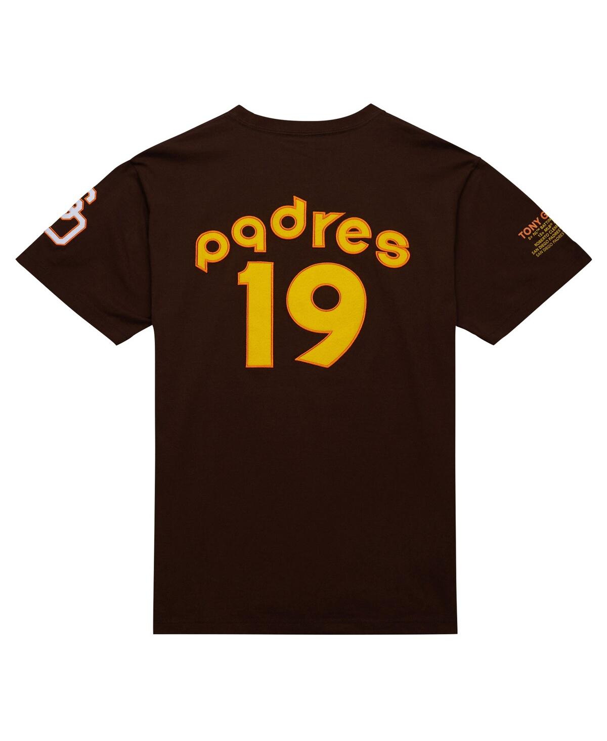 Mitchell & Ness Men's Tony Gwynn Brown San Diego Padres Legends Photo Real T-shirt In Brown