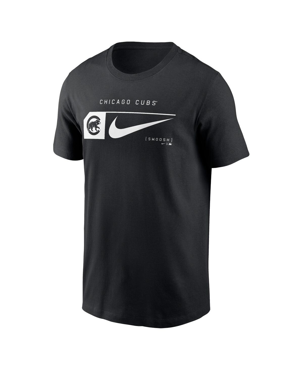 Nike Men'sChicago Cubs Fashion Graphic Swoosh T-Shirt - Black