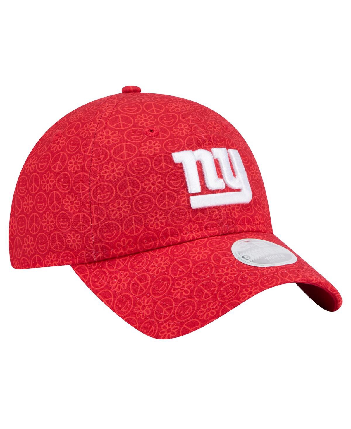 New Era Women's Red New York Giants Smiley 9twenty Adjustable Hat In Red