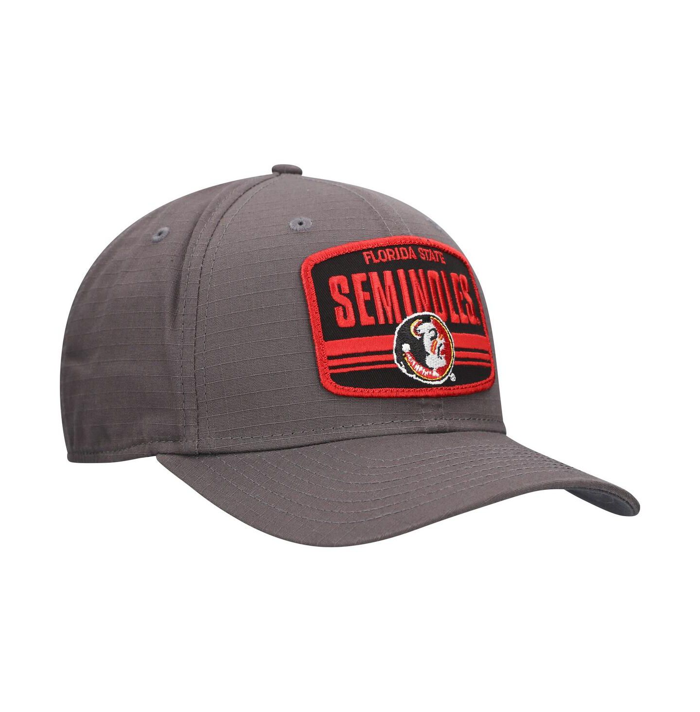 Мужская кепка New Era Charcoal Florida State Seminoles Team Elevated 9SEVENTY Adjustable Hat — фото 3