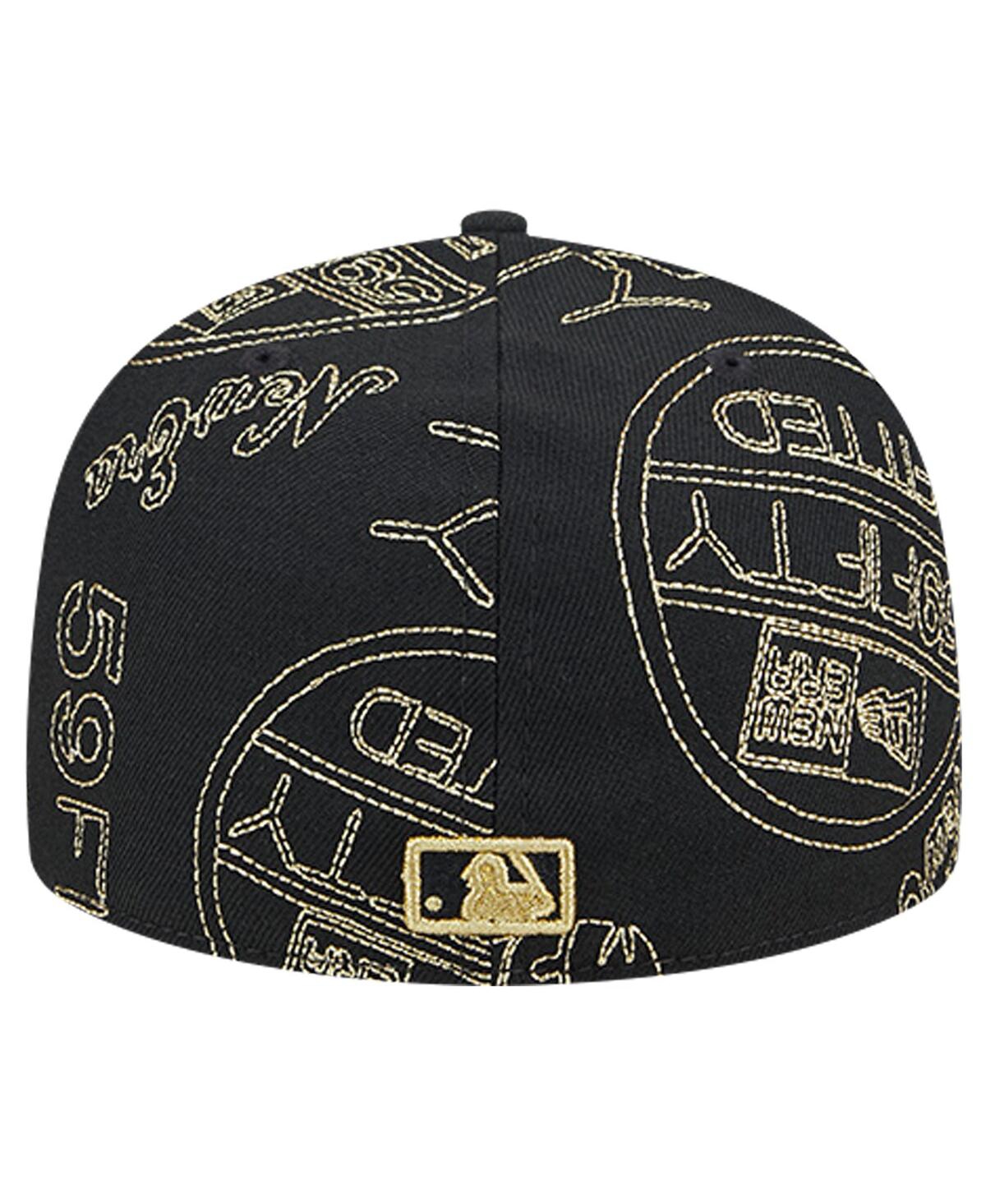 New Era Men'sChicago White Sox 59FIFTY Day Allover Fitted Hat - Black