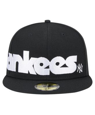 Men's Black New York Yankees Checkered Undervisor 59FIFTY Fitted Hat