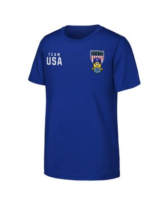 Big Boys and Girls Royal Team USA Minions Flag Logo T-Shirt