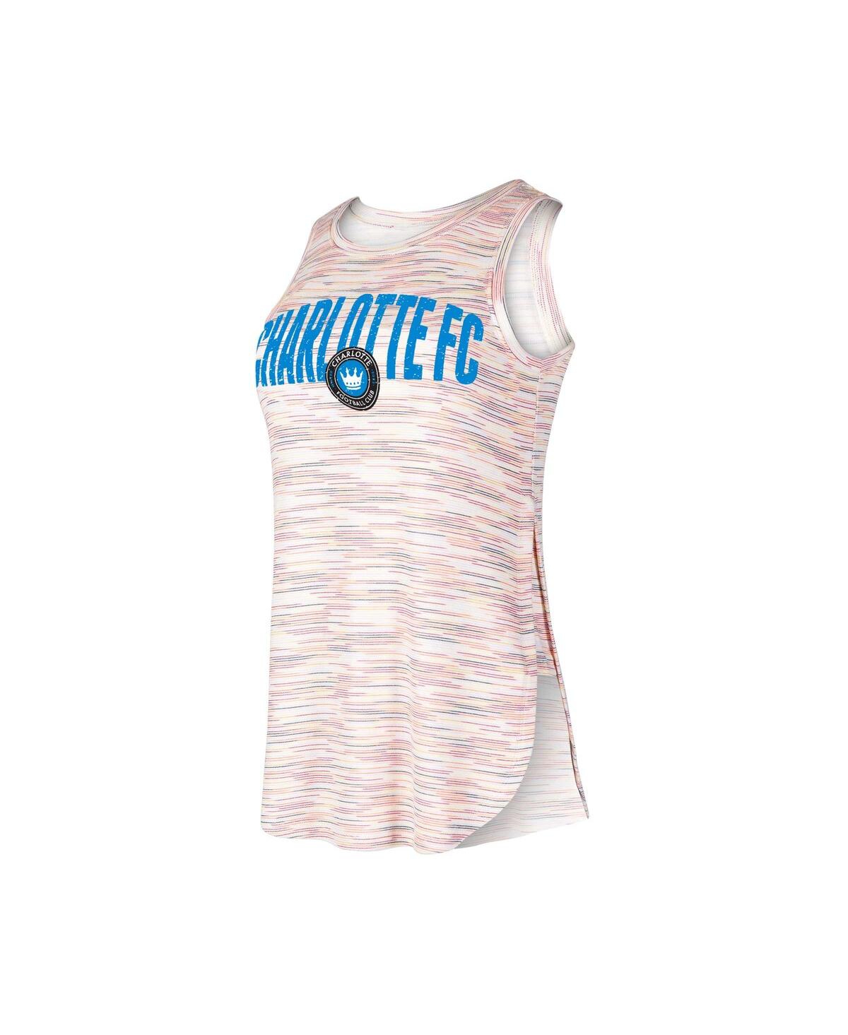 Women's White Charlotte Fc Sunray Tri-Blend Tank Top - White