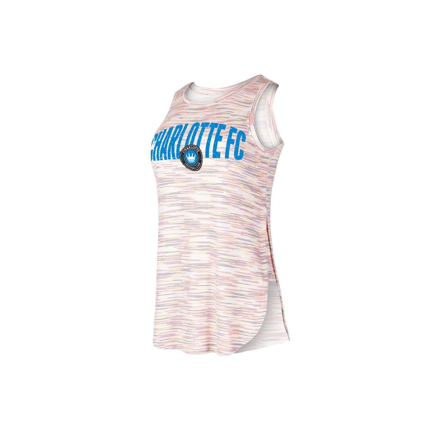 Women's White Charlotte FC Sunray Tri-Blend Tank Top
