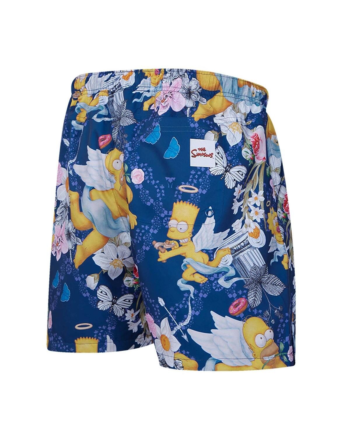 Freeze Max Men's Navy The Simpsons Peace Angels Woven Shorts In Navy