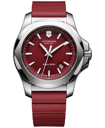 Victorinox Swiss Army Men's I.N.O.X. Red Rubber Strap Watch 43mm 241719.1