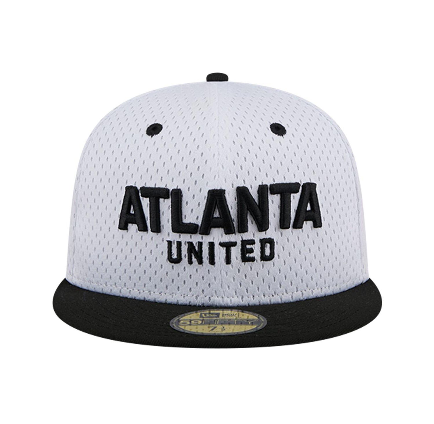 Men's White Atlanta United FC Throwback Mesh 59FIFTY Fitted Hat