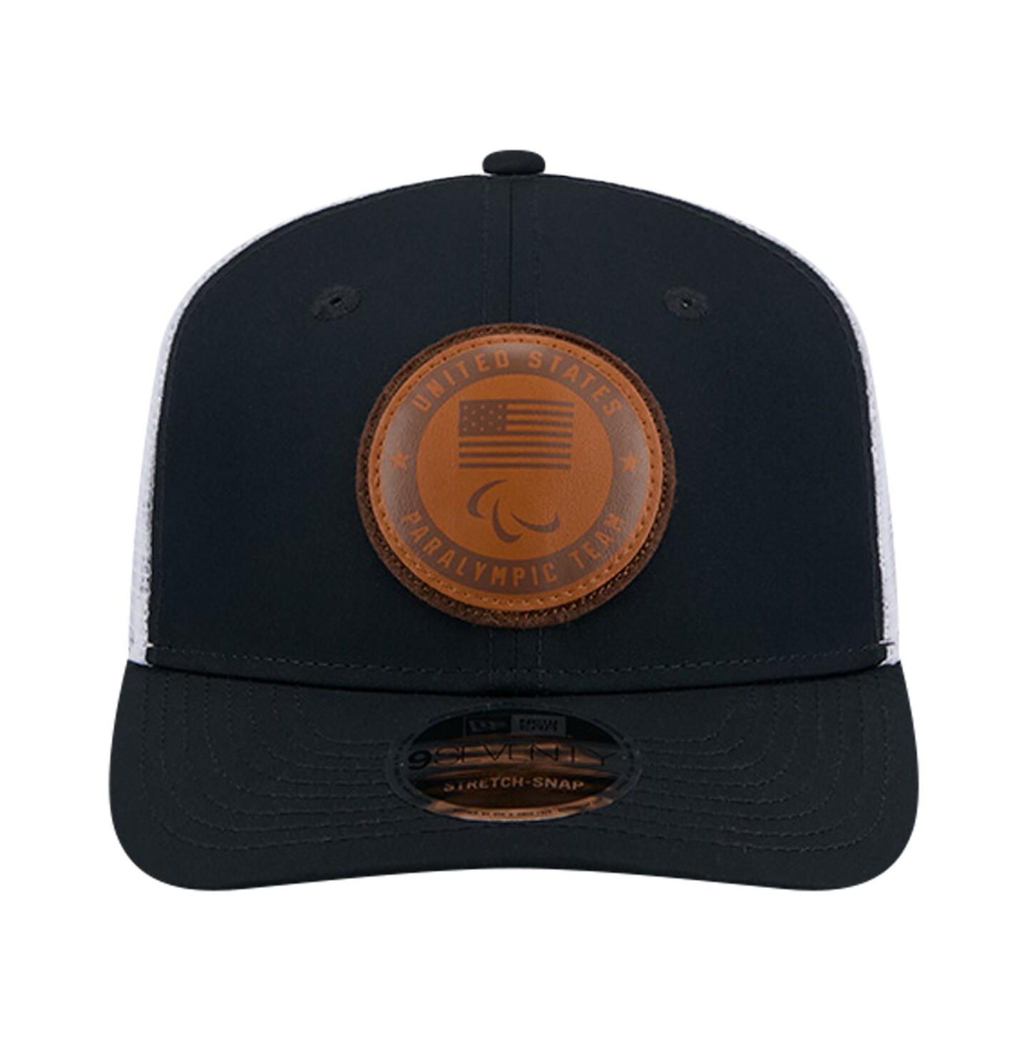 Мужская кепка New Era Navy U.S. Paralympics Leather Patch 9SEVENTY Stretch Snap Adjustable Hat — фото 3