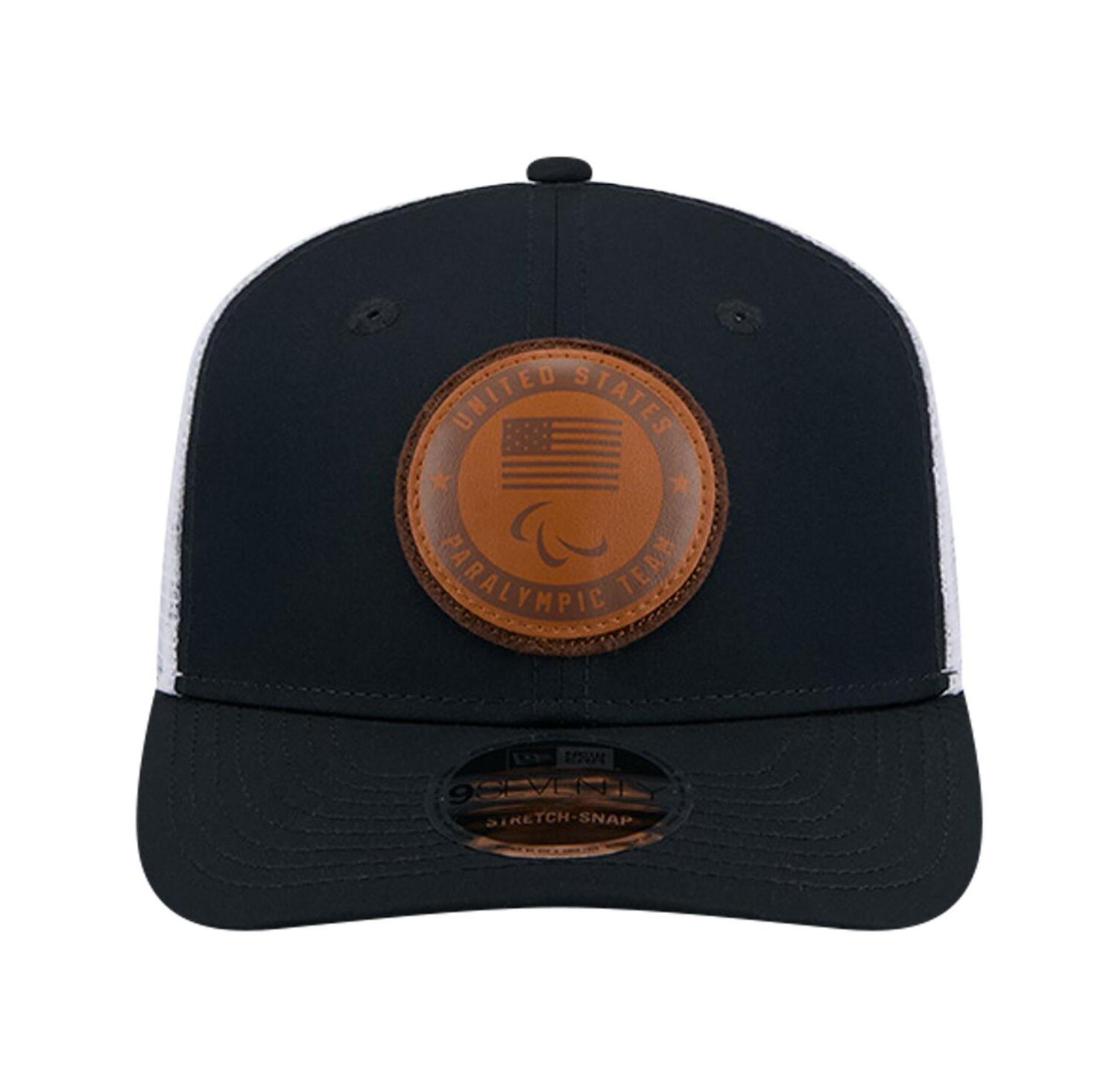 Men's Navy U.S. Paralympics Leather Patch 9SEVENTY Stretch Snap Adjustable Hat
