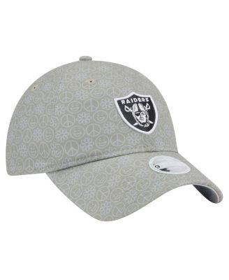 Women's Silver Las Vegas Raiders Smiley 9TWENTY Adjustable Hat