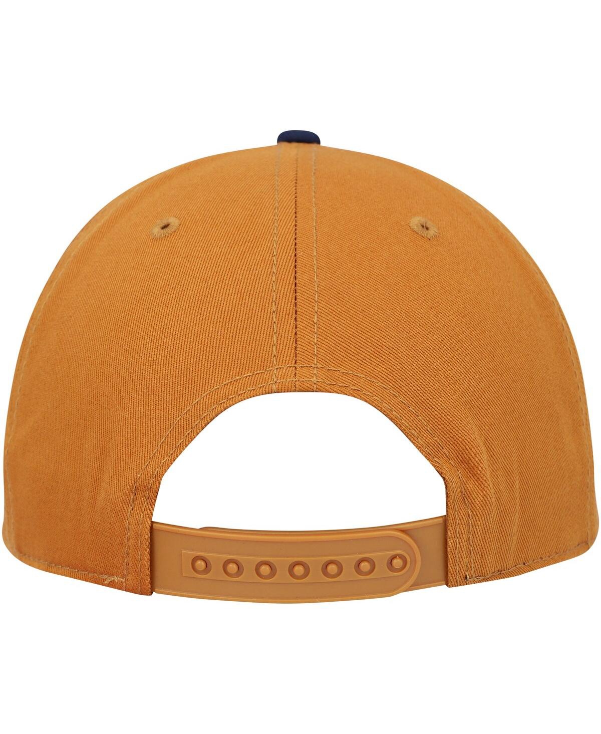 AMERICAN NEEDLE MEN'S BROWN/NAVY BRONCO ROSCOE ADJUSTABLE HAT 