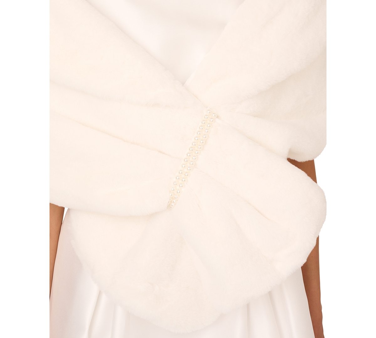 Adrianna Papell Women's Embellished Faux Fur Wrap