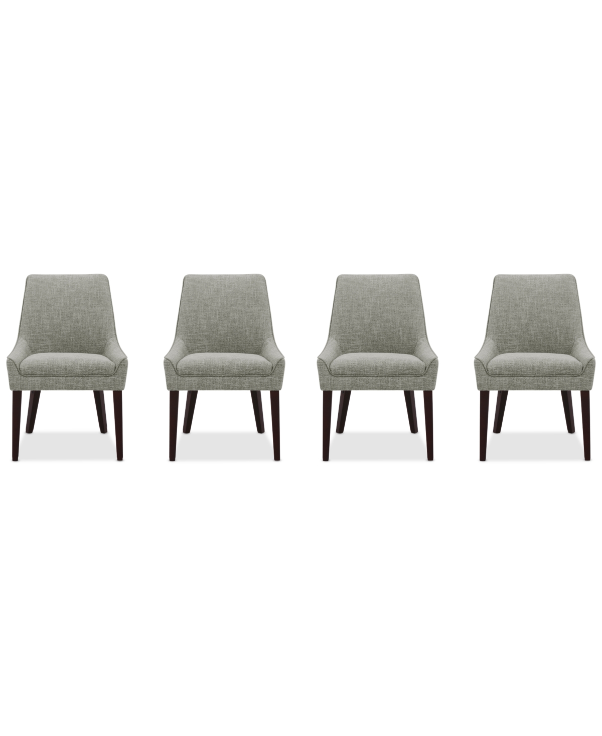 Macy's 5-pc. Dining Set (gardley Round Table & 4 Everly Ii Side Chairs), Created For  In Grey