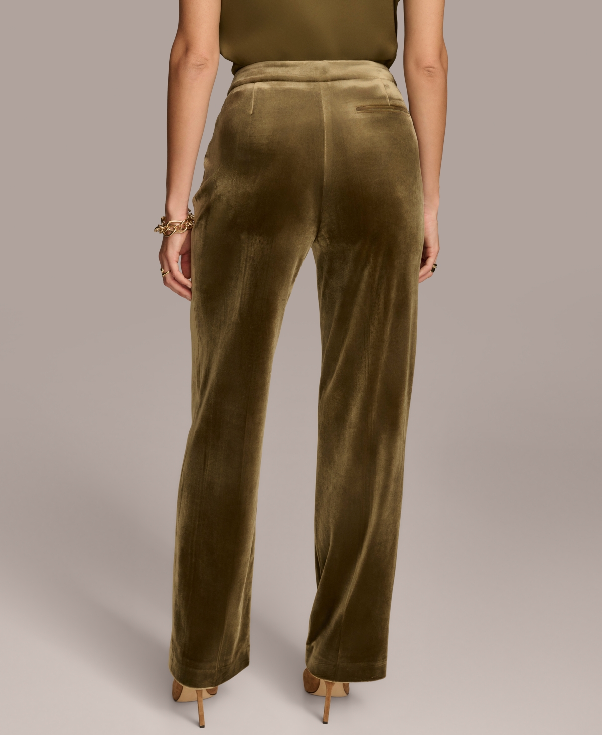 Donna Karan New York Women's Velvet Straight-Leg Pants