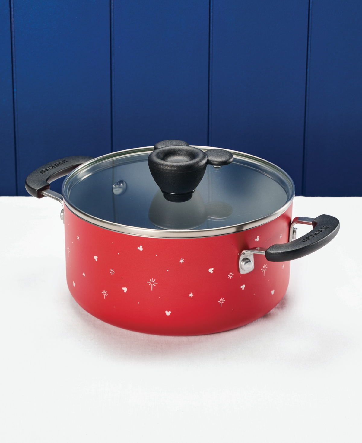 Farberware Disney 3-qt. Ceramic Nonstick Saucepot With Lid In Red