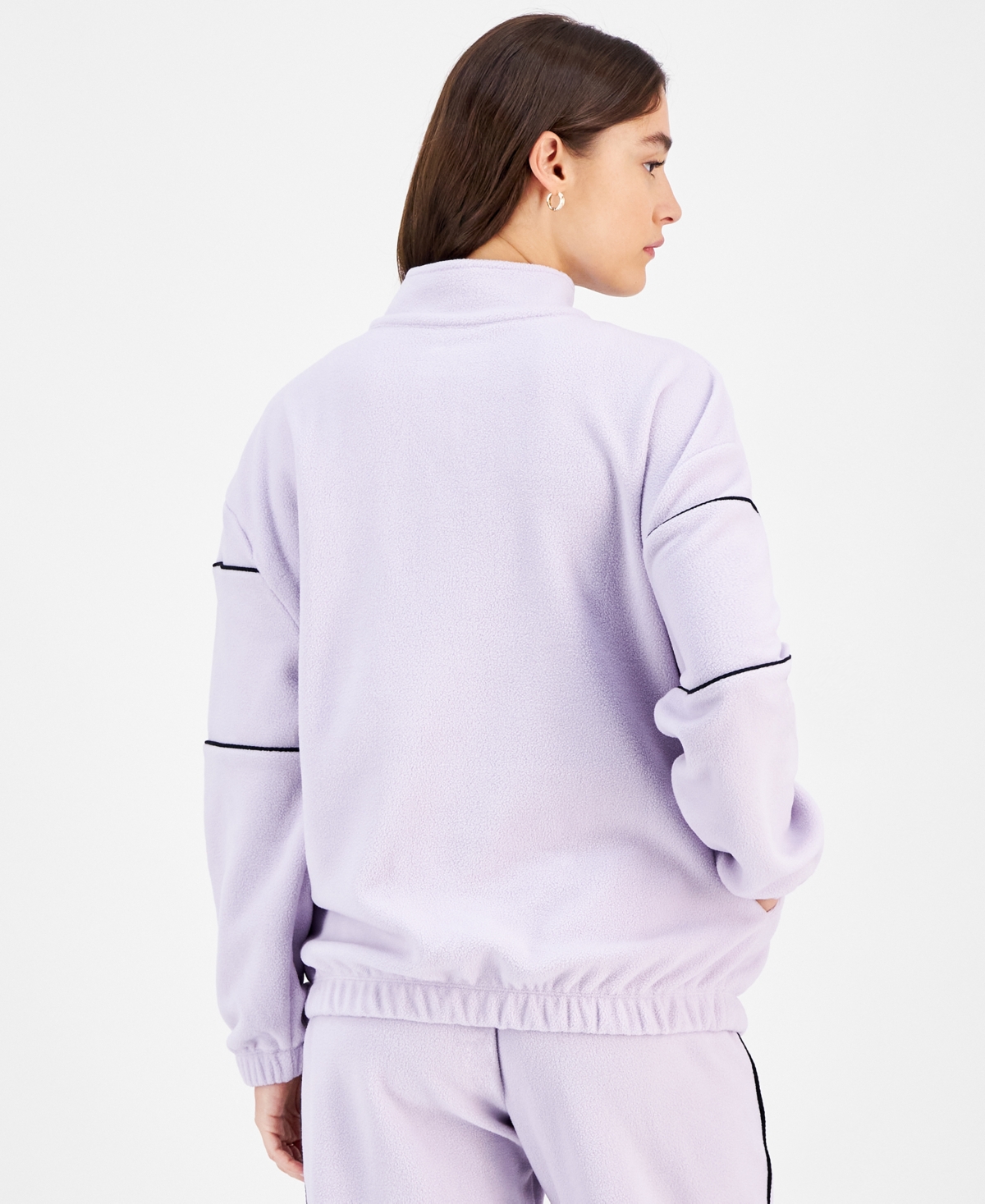 Rebellious One Juniors' Barcelona Fleece Quarter-Zip Sweatshirt