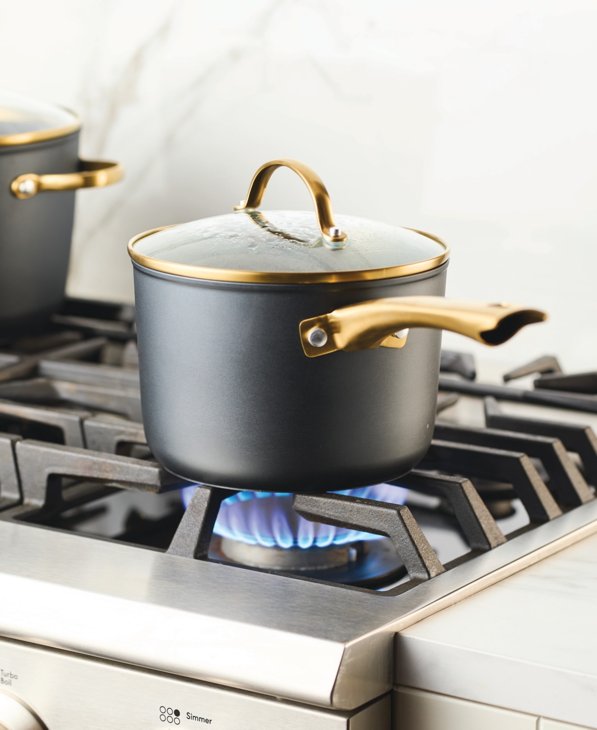 Farberware Forged Induction 3-quart Saucepan With Lid In Black