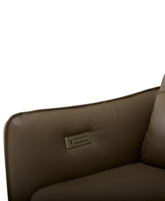 CLOSEOUT! Jekyns Leather Power Sofa, Created for Macy's