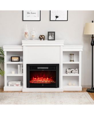 70'' Fireplace TV Stand Media W/ 28.5'' 750W/1500W Electric Fireplace