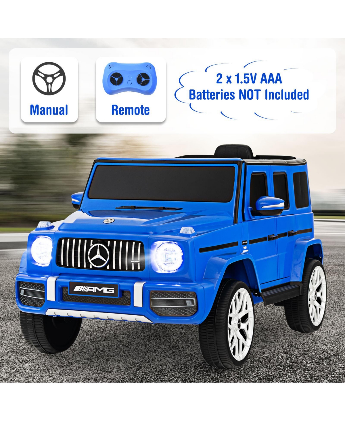 12V Mercedes-Benz G63 Licensed Kids Ride On Car with Remote Control