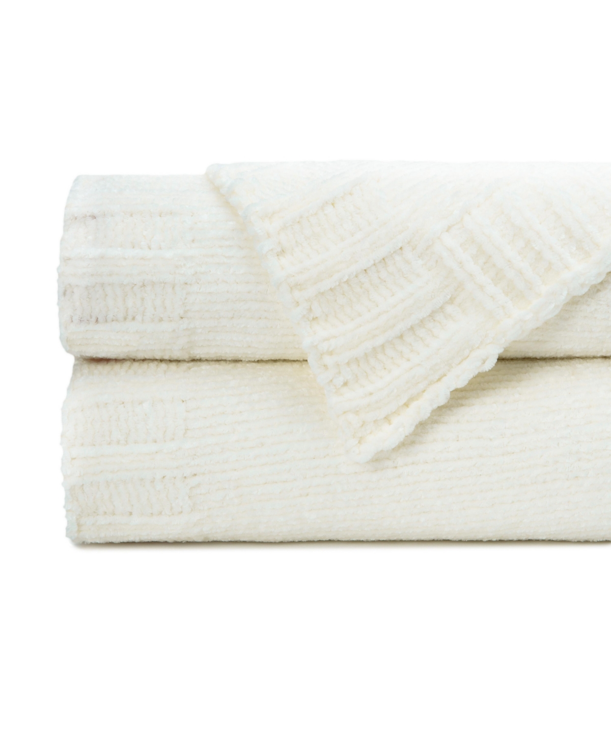 Chanasya Premium Chenille Knit Velvety Texture Blanket - Super Soft Cozy Classy Elegant Decorative for Couch Sofa Chair Bed Living Bed Room Whit