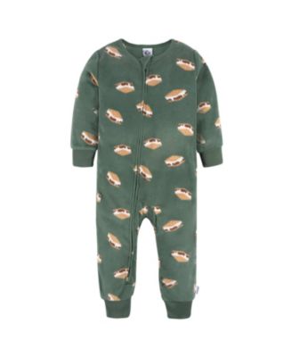 Baby Boys Footless Fleece Pajamas, 3-Pack