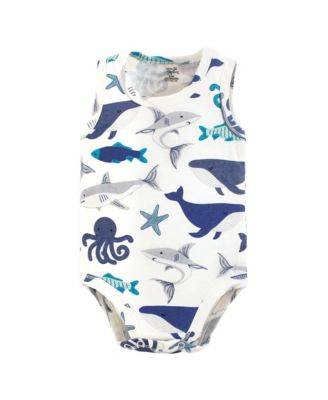 Five-Piece Natural Cotton Sleeveless Onesies