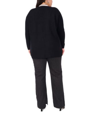 Plus Size Rhinestone-Trim Cardigan Sweater, Created for Macy's