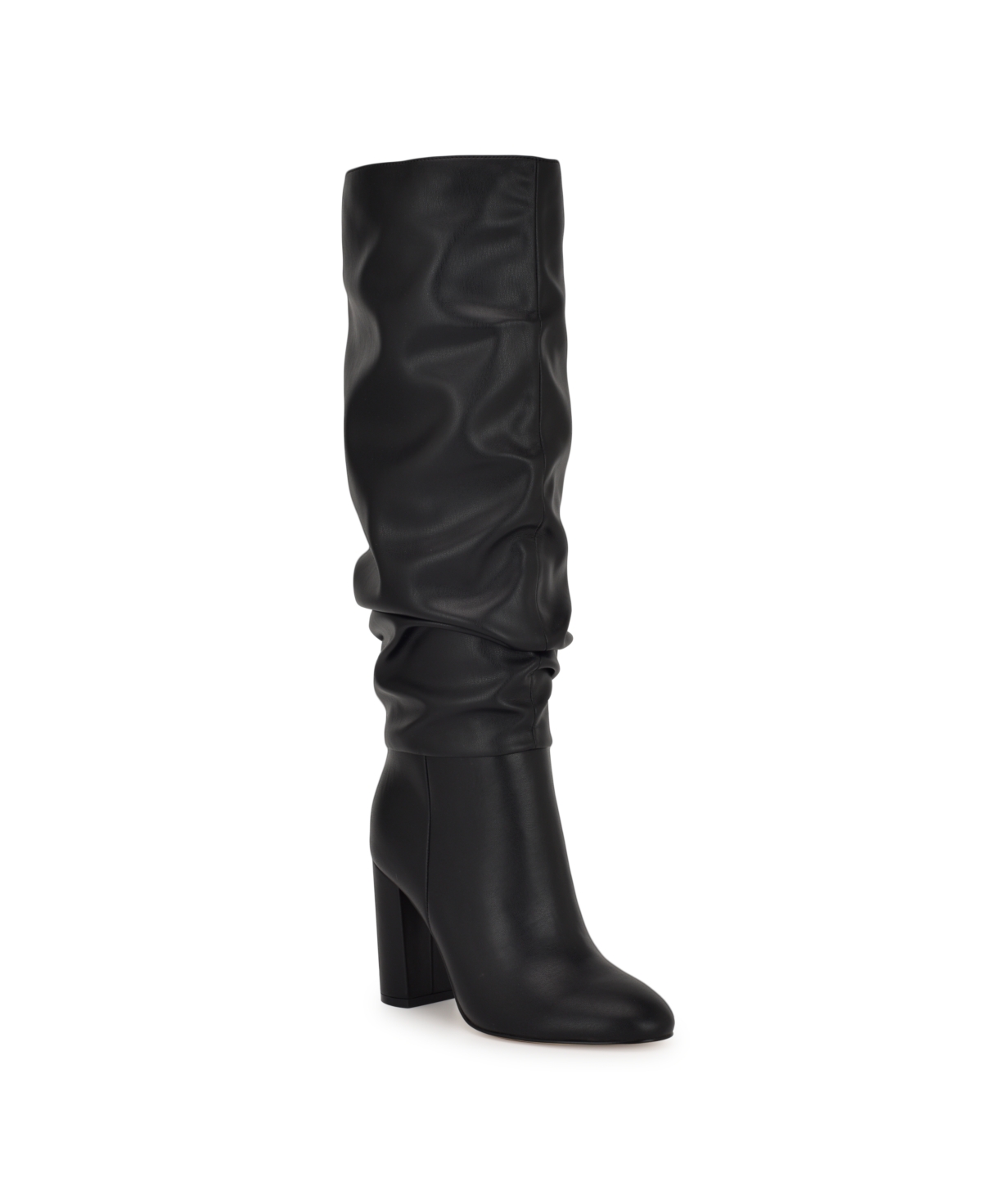 NINE WEST WOMEN'S MAGNETT BLOCK HEEL SLOUCHY KNEE HIGH BOOTS 