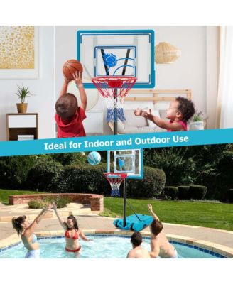 Pool Basketball Hoop 3.8-4.4 FT Adjustable Poolside BasketballGoal System