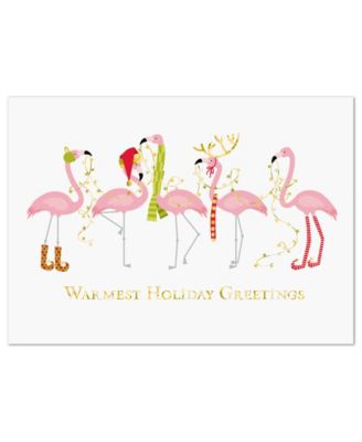 Fashionista Flamingos Holiday Boxed Cards