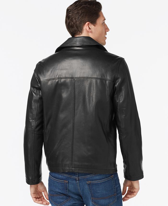Tommy Hilfiger Leather Classic Jacket - Macy's
