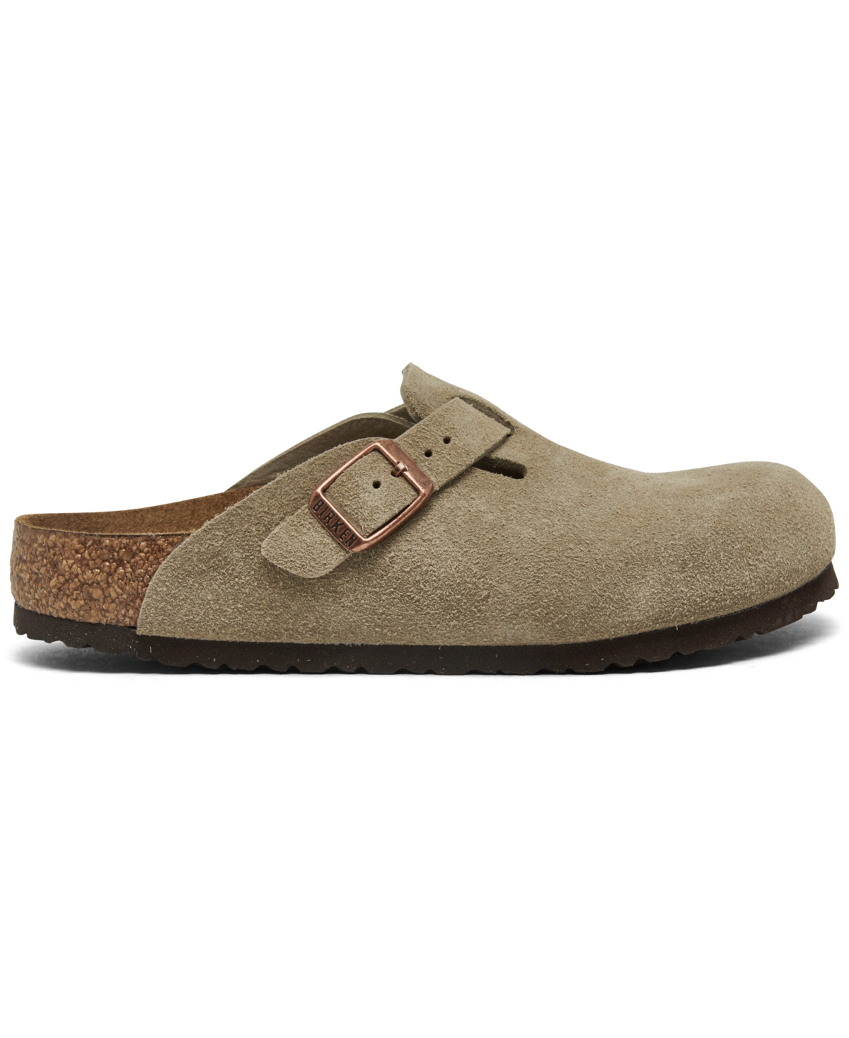 Birkenstock Little Kids Boston Suede Leather Clogs From Finish Line In Beige