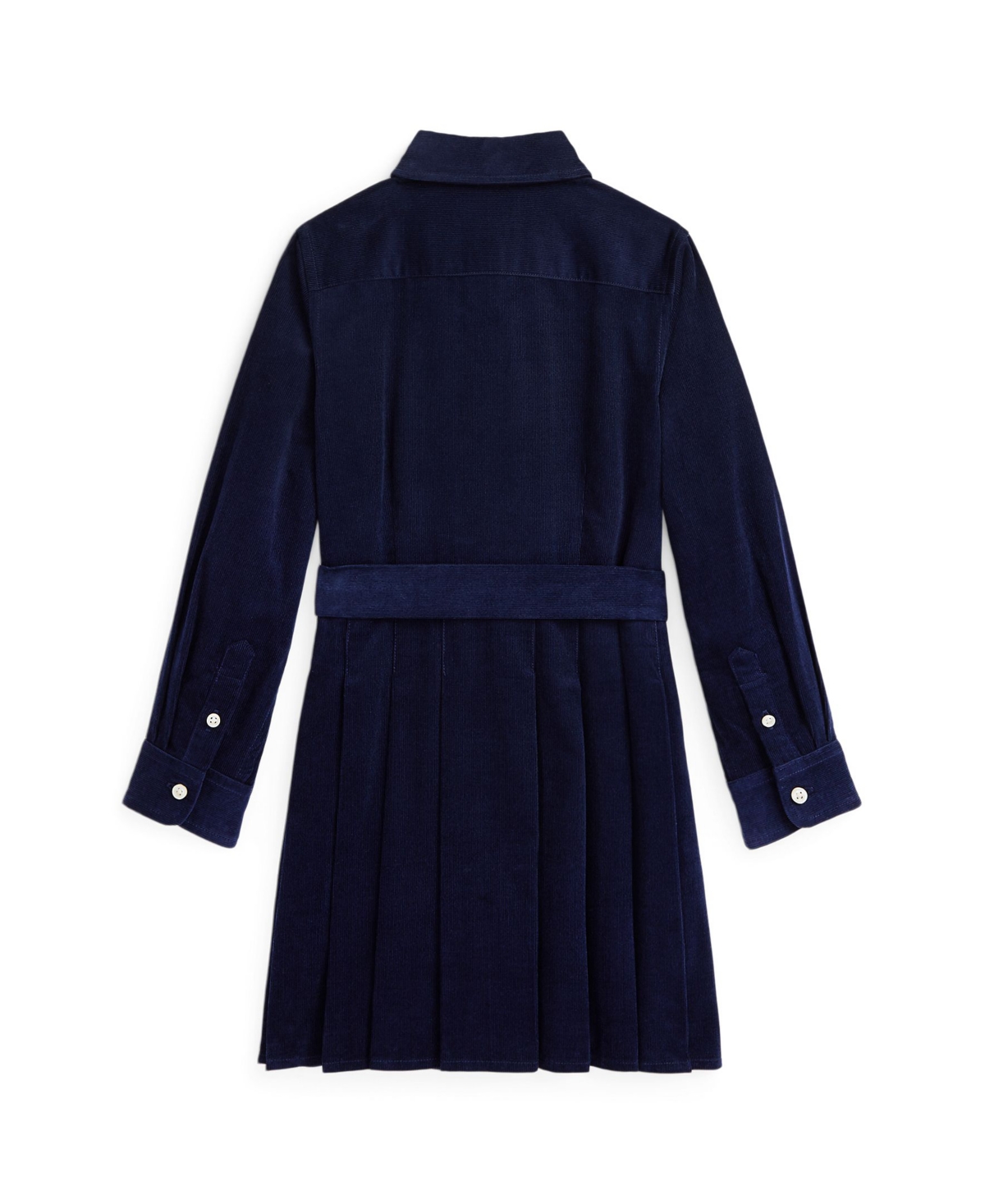 Polo Ralph Lauren Toddler And Little Girls Belted Pleated Corduroy Shirtdress