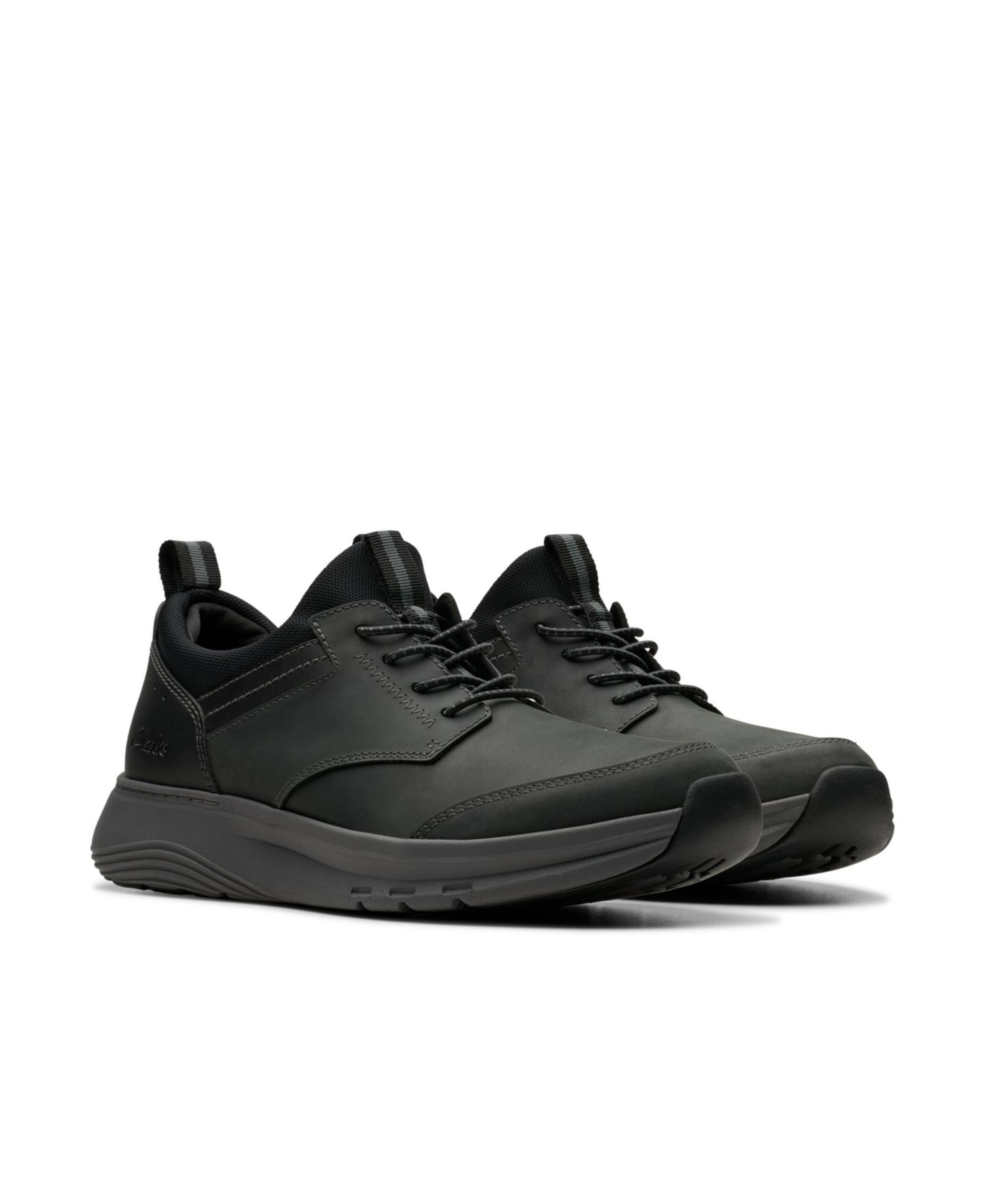 Мужские кроссовки Clarks Collection Motion Trek EZ, цвет: Чёрный кожаный — фото 4