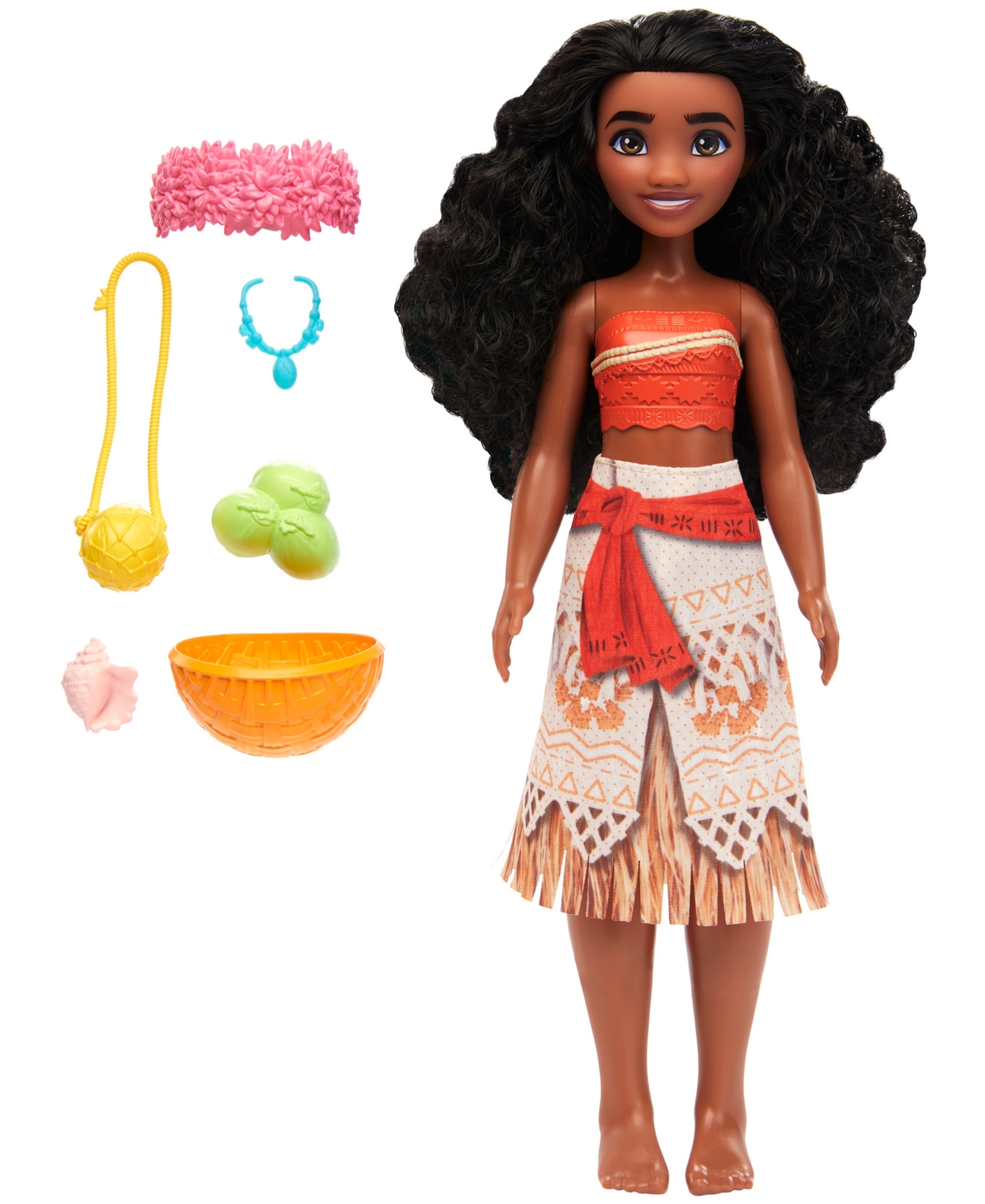 Disney Princess Island Adventure Moana Fashion Doll 6 Accessories In Multi-color